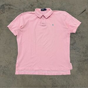 Polo Ralph Lauren Pink Vintage Sportswear Golf Button Shirt size XL